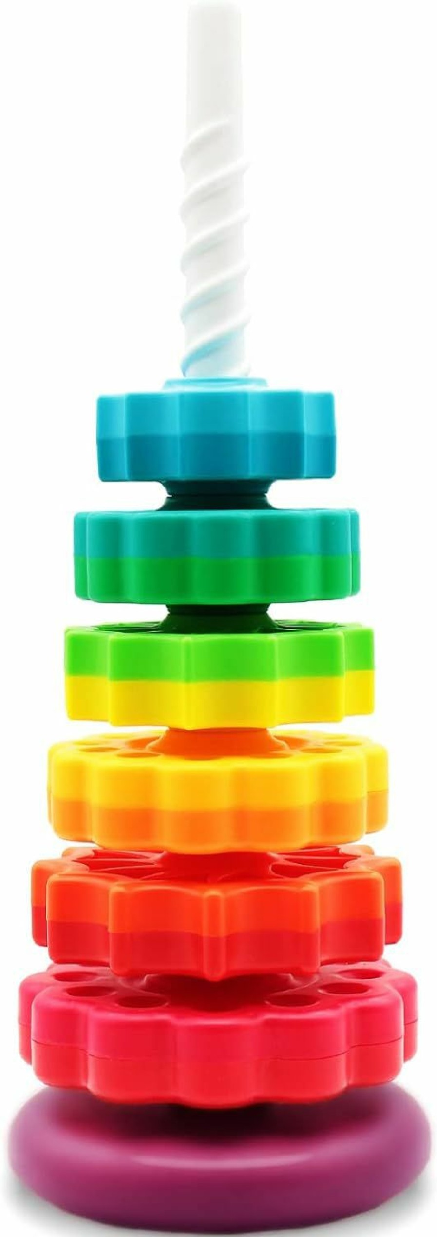 Baby & Toddler BYFWH | Byfwh Baby Spin Stack Toy,Premium Stacking Toy For Kids,Baby Spinning Toy,Stacking Toy For Babies And Toddlers,Educational Toddler Learning Toys,Autism Spin Stack Toys,Rainbow Spinning Wheel Toys