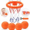 Baby & Toddler GZHFMUS | Bath Toys,Mold Free Bath Basketball Hoop For Kids Ages 1-3,No Mold Bathtub Basketball Hoop For Toddlers,Strong Suction Cup Basketball Hoop & 4 Soft Balls Set For Boys Girls,Tub Toys For Kids 4-8