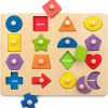 Baby & Toddler Coogam | Coogam Montessori Toy Wooden Shape Peg Puzzle, Fine Motor Color Matching Sorting Board, Early Learning Educational Activity Toy Gift For Preschool Toddler Baby 3 4 5 Year Old