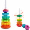 Baby & Toddler LBAIBB | Lbaibb (1 Pcs) Spinning Stacking Toys,Spin Toys For Toddlers 1-3,Strong Abs Plastic,Rainbow Spin Tower,Autism Spin Stack Toys,Suitable For Gifts For Boys And Girls…