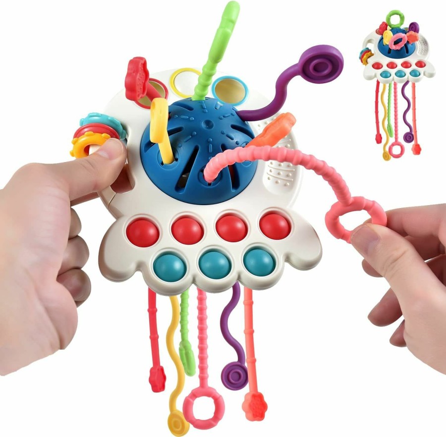 Baby & Toddler Tuko | Tuko Baby Toys 6-12-18 Months Baby Sensory Toys Silicone Pull String Toys Montessori Toys For Toddlers