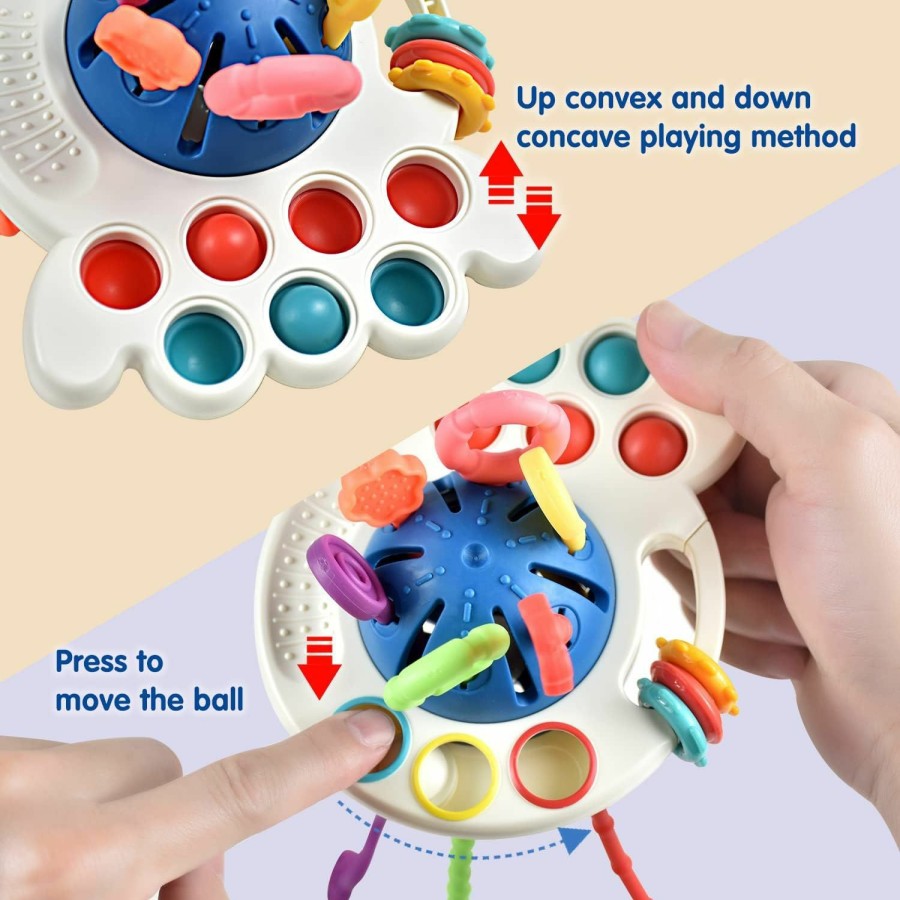 Baby & Toddler Tuko | Tuko Baby Toys 6-12-18 Months Baby Sensory Toys Silicone Pull String Toys Montessori Toys For Toddlers