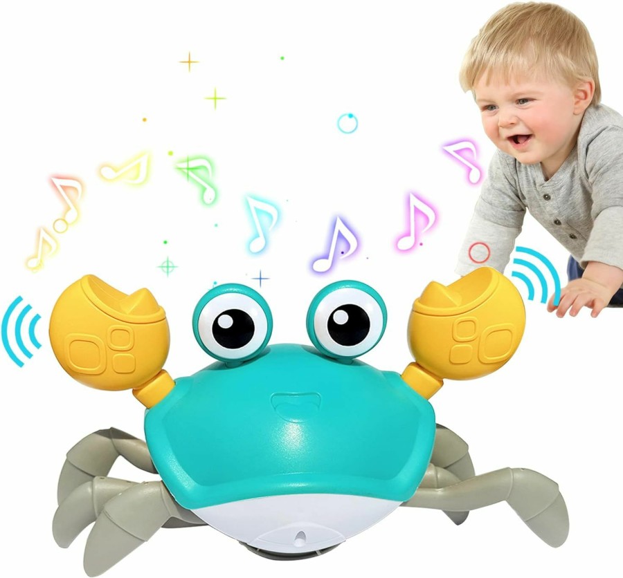 Baby & Toddler PULASIDO | Baby Toys Crawling Crab, Infant Tummy Time Toys 6 To 12-18 Months, Light-Up Musical Walking Sensory Induction Crabs, Interactive Toddler Christmas Easter Birthday Gift For 1 2 3+ Year Old Boys Girls