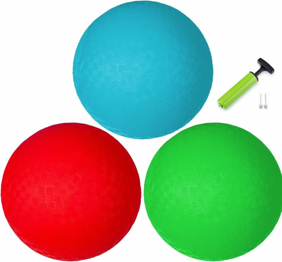 Baby & Toddler New Bounce | New Bounce Playground Balls For Kids - 5\" Sports Ball Set For Toddlers - 3 Pack Of Red/Blue/Green - Small Soft Outdoor Balls