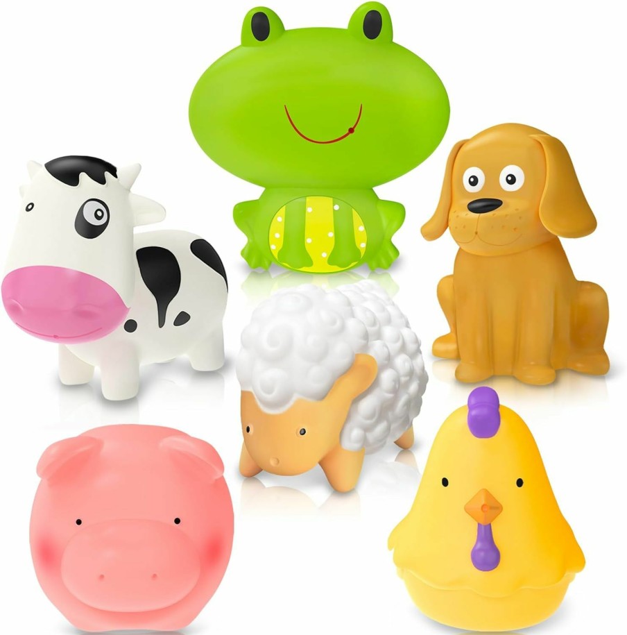 Baby & Toddler Tonberless | Farm Animals Baby Bath Toys For Kids Toddler Ages 1-3, No Hole Bathtub Pool Toys For 1 2 3 Year Old Boy Girl Birthday, Toddler Toys