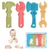 Baby & Toddler TYRY.HU | Tyry.Hu Baby Teething Toys For Babies 0-6 Months 6-12 Months, Bpa Free Silicone Baby Molar Teether Chew Toys, Hammer Wrench Spanner Pliers For Boys Girls, Soft-Textured, Easy To Hold & Clean, 4 Packs