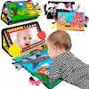 Baby & Toddler Aboosam | Aboosam Baby Toys 0-6 Months - Tummy Time Mirror Toys With Cloth Books & Teethers - Montessori Infant Toys For Babies 0 3 6 9 Months - High Contrast Newborn Sensory Toy For Boys Girls Baby Gift