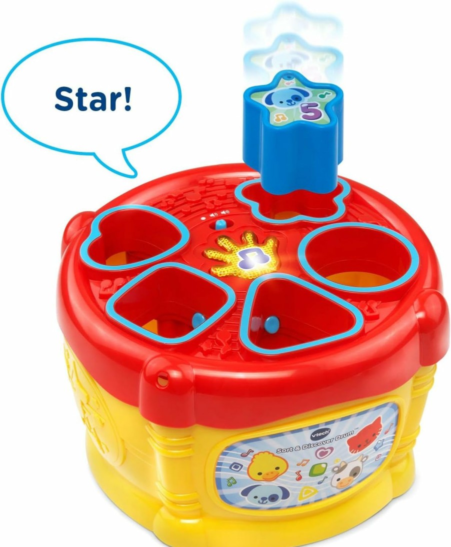 Baby & Toddler VTech | Vtech Sort And Discover Drum, Yellow