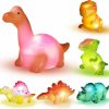 Baby & Toddler KIDPAPA | Light Up Bath Toys,6 Packs Floating Dinosaur Bathtub Toys For Toddlers,No Hole Baby Bath Toys For Kids,Great Birthday Christmas Easter Gift For Boy And Girl Preschool