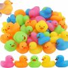 Baby & Toddler Ensbelei | 50Pcs Mini Rubber Duck Bath Toys, Multicolor Bath Ducks Bulk Float Duck Baby Bath Toy For Shower Birthday Party Favors Gift Classroom Summer Beach Pool Party Games