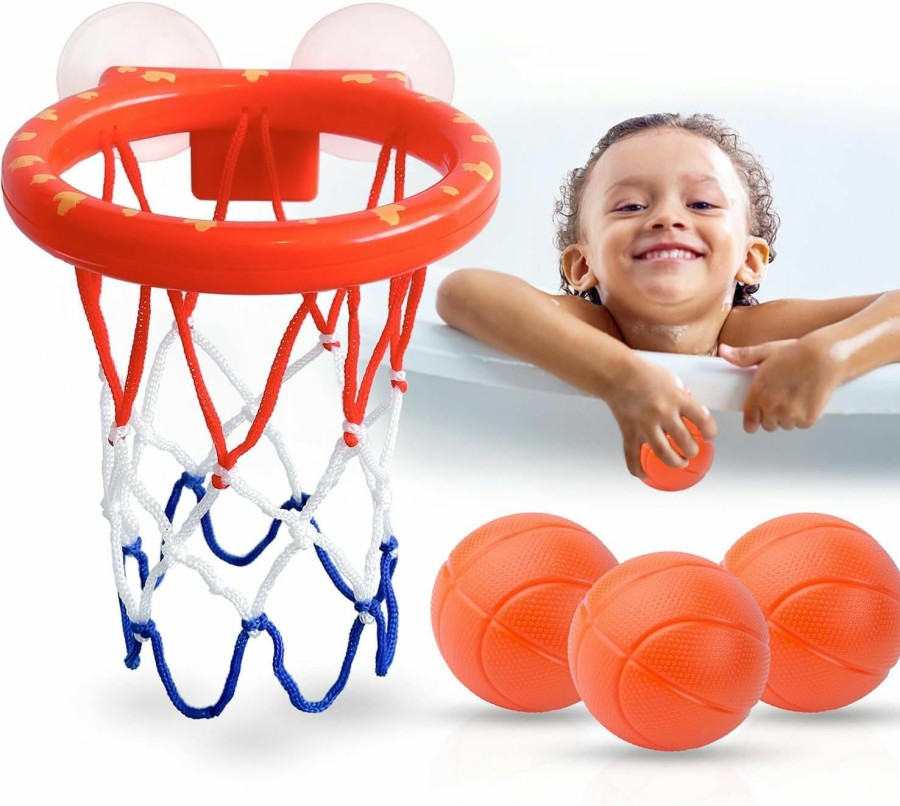 Baby & Toddler MARPPY | Marppy Bath Toys, Bathtub Basketball Hoop For Baby, Toddlers, Boys And Girls, 3 Balls No Holes, Mold Free Bath Toys And Strong Suction Cup, Fun Bathtub Toys & Shower Bath Toys For Toddlers And Kids