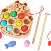 Baby & Toddler kidus | Kidus Montessori Magnetic Wooden Fishing Game For Toddlers 1-3 Years Old,Fine Motor Skills Early Learning Eyes Hands Cooperation Toy For Boys & Girls Great Birthday Gift