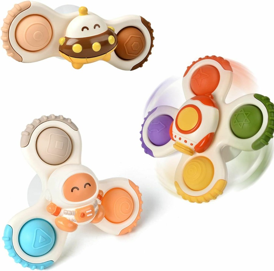 Baby & Toddler HCFJEH | Suction Cup Spinner Toys, Baby Montessori Sensory Educational Learning Toy, Infant Bath Teething Fidget Toy, Toddler First Birthday For 6 9 12 18 Months Age 1 2 3 Old Boys Girls