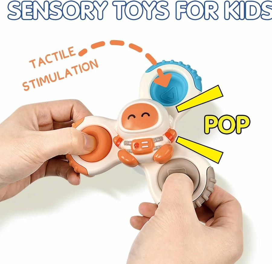 Baby & Toddler HCFJEH | Suction Cup Spinner Toys, Baby Montessori Sensory Educational Learning Toy, Infant Bath Teething Fidget Toy, Toddler First Birthday For 6 9 12 18 Months Age 1 2 3 Old Boys Girls