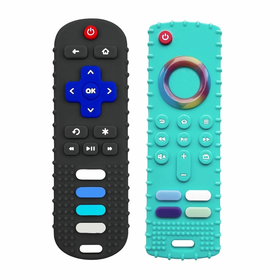 Baby & Toddler ERSIHUA | Ersihua 2Pcs Silicone Teething Toys, Remote Control Shape Teethers For Babies Remote Teething Toys, Silicone Tv Remote Teether Bpa Free/Refrigerator Safe