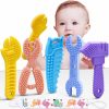 Baby & Toddler Mgtfbg | Mgtfbg Baby Teething Toys For 0-6 / 6-12 Months - Molar Teether Chew Toys Set Bpa Free Silicone, Soft Textures - Hammer Wrench Scissors Shape Gift 5-Pack