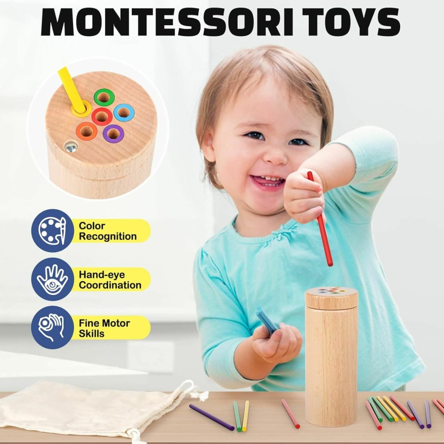 Baby & Toddler Vanplay | Vanplay Montessori Toys For 2 3 Year Old, Toddler Toys Color Matching Fine Motor Toys For Toddlers 3, Sensory Toys, Wooden Educational Toys For 2 Year Old