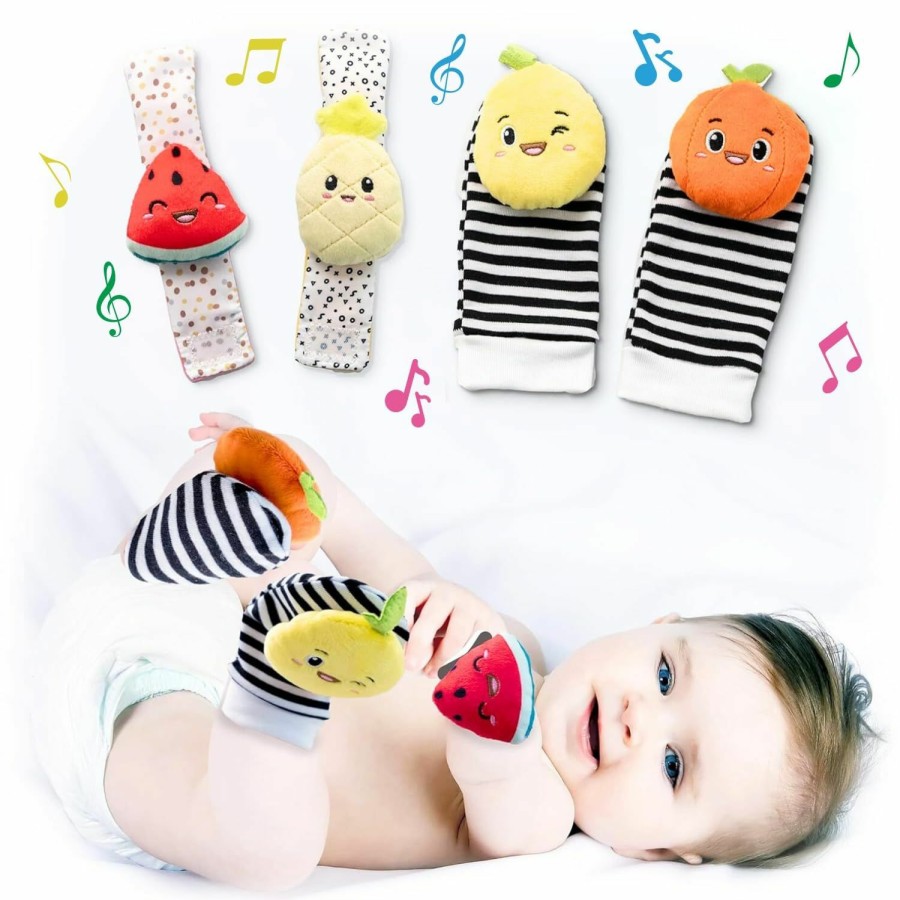 Baby & Toddler BABY K | Baby K Baby Rattle Socks & Wrist Toys (Set C) - Newborn Toys For Baby Boy Or Girl - Brain Development Infant Toys - Hand And Foot Rattles Suitable For 0-3, 3-6, 6-12 Months Babies