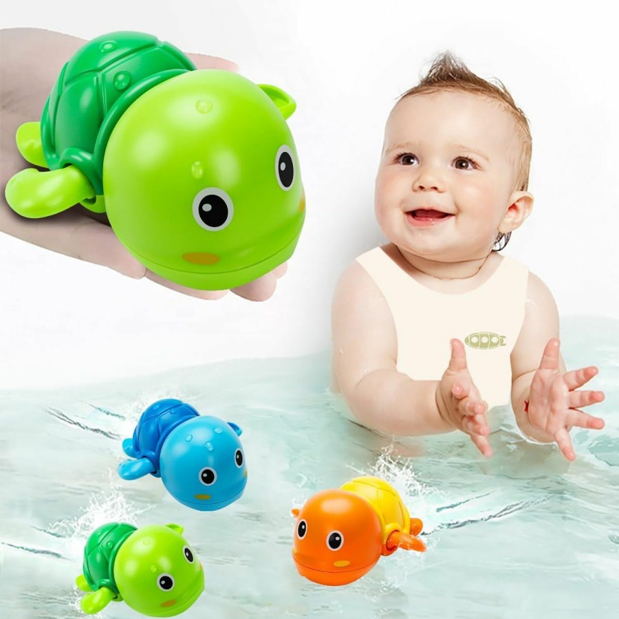 Baby & Toddler TOHIBEE | 2024 Upgraded Bath Toys, Cute Swimming Turtle Baby Bath Toys For Toddler 1-3, Water Pool Floating Wind Up Toys For 1 Year Old Boy Girl Gifts, Infant Toddlers Kids Bathtub Toys, 3 Pack