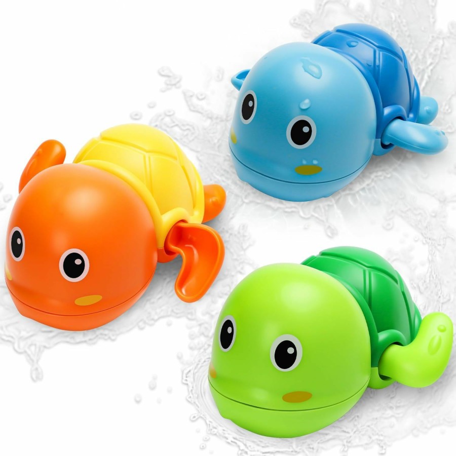 Baby & Toddler TOHIBEE | 2024 Upgraded Bath Toys, Cute Swimming Turtle Baby Bath Toys For Toddler 1-3, Water Pool Floating Wind Up Toys For 1 Year Old Boy Girl Gifts, Infant Toddlers Kids Bathtub Toys, 3 Pack