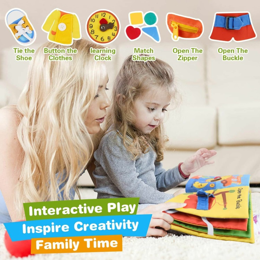 Baby & Toddler Richgv | Richgv Soft Baby Books Toys 0-3-6-12 Months, 3D Touch And Feel Crinkle Cloth Books Baby Boy Christmas Gifts Baby Stocking Stuffers Teething Toys Newborn Infant Sensory Toys Gifts Tummy Time Toys