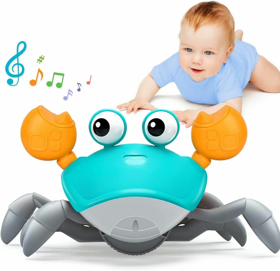 Baby & Toddler Aitbay | Aitbay Crawling Crab Baby Toy - Gifts For 3 4 5 Years Old Tummy Time Baby Walking Toys 6-12 12-18 Led Music Light Rechargeable Sensory Toys For 3-6 6-12 Infant Toddler Boys Girls Birthday Gifts