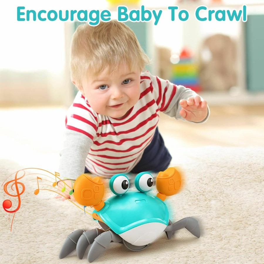 Baby & Toddler Aitbay | Aitbay Crawling Crab Baby Toy - Gifts For 3 4 5 Years Old Tummy Time Baby Walking Toys 6-12 12-18 Led Music Light Rechargeable Sensory Toys For 3-6 6-12 Infant Toddler Boys Girls Birthday Gifts