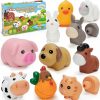 Baby & Toddler OleFun | Farm Animal Learning Toys For Toddlers Age 1, 2, 3 Year Old, 10 Pack Montessori Matching Fine Motor Toys, Birthday For Baby Boys & Girls 12-18 Months+