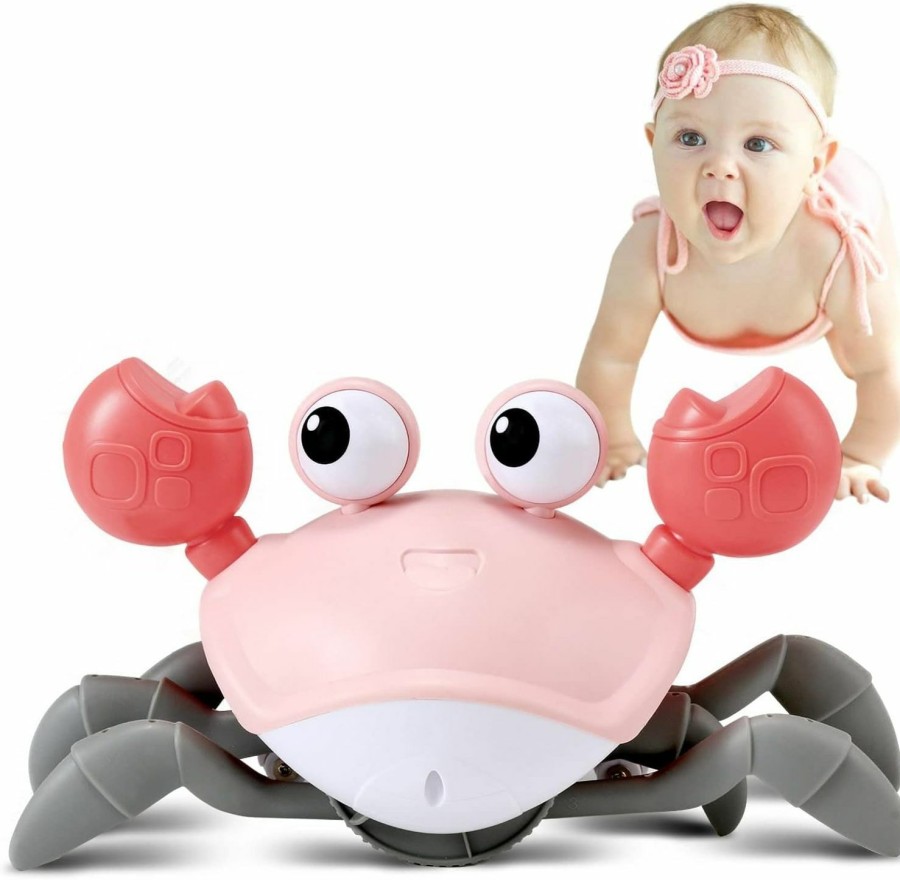 Baby & Toddler control future | Control Future Crawling Crab Baby Toy - Infant Tummy Time Toys 3 4 5 6 7 8 9 10 11 12 Babies Boy 3-6 6-12 Learning Crawl 9-12 12-18 Walking Toddler 36 Months Old Music Development 1St Birthday Gifts