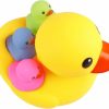 Baby & Toddler AIYUENCICI | Bath Duck Toys 4Pcs Family Rubber Ducky Float&Squeak Baby Toddlers Preschool Bathtub Shower Toy (Colorful)