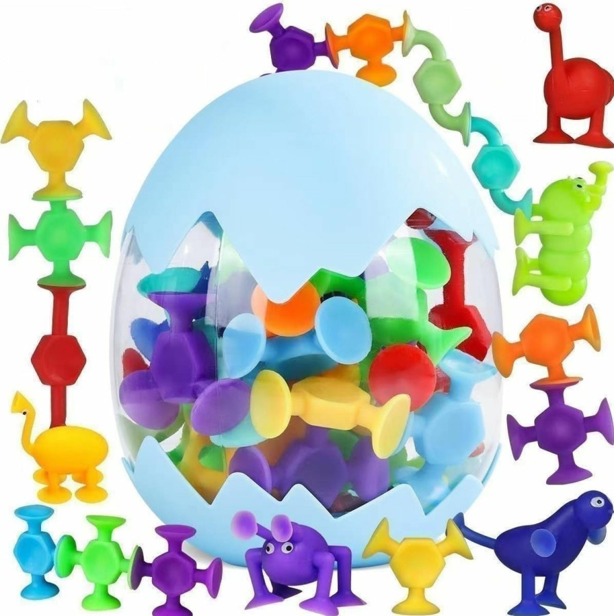 Baby & Toddler Qudamah | Bath Toys 27 Pcs Suction Toys Sensory Toys For Kids Ages 4-8 Boys Girls Stress Release Toys Travel Toys Suction Cup Toys Silicone