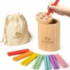 Baby & Toddler Woodtoe | Woodtoe Wooden Montessori Sticks Toys For Kids, 7 Colors Toddler Learning Toys For 1-3 Year Old, Natural Wood Educational Sorting Toy, Sensory Toys Travel Game Birthday For Boys Girls Aged 1+