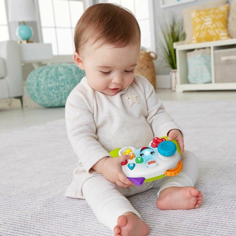 Baby & Toddler Fisher-Price | Fisher-Price Laugh & Learn Baby & Toddler Toy Game & Learn Controller Pretend Video Game With Music Lights & Activities Ages 6+ Months