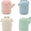 Baby & Toddler Ginbear | Ginbear Silicone Baby Bath Toys, Mold Free Squirty Bath Toy For Toddlers, Preschool Bath Toys For Infants, Non-Toxic Bathtub Toys For Babies 6 Months+ (Pack Of 4)