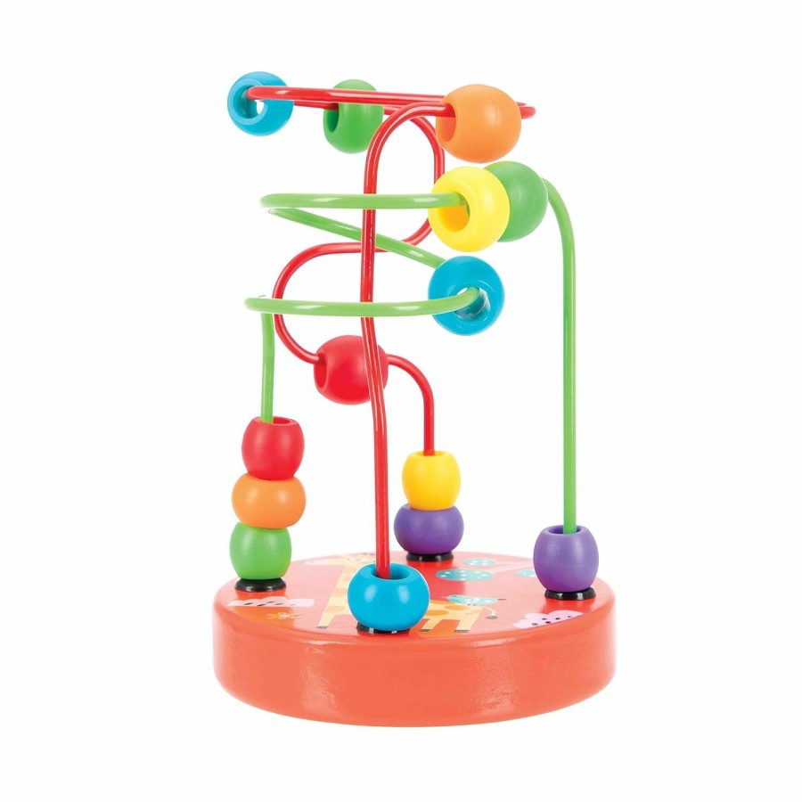 Baby & Toddler Nuby | Nuby Coloful Mini Wooden Bead Maze Roller Coaster- Early Educational Toy