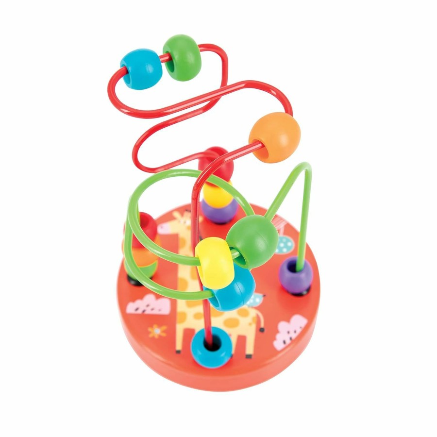 Baby & Toddler Nuby | Nuby Coloful Mini Wooden Bead Maze Roller Coaster- Early Educational Toy