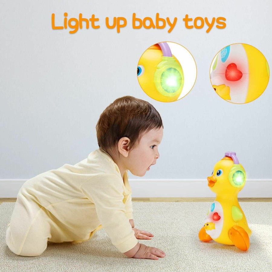 Baby & Toddler Tsomtto | Baby Musical Duck Toy Dancing Crawling Tummy Time, Light Up Infant Toys 0-3-6 6-12 12-18 Months Easter Basket Stuffers Gifts For 1 2 Year Old Boys Girls Baby Learning Development Toddler Toys Age 1-2