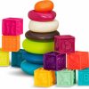 Baby & Toddler B. toys | B. Toys Baby Blocks Stacking & Building Toys For Babies 10 Soft & Educational Blocks- Numbers, Shapes, Colors, Animals- One Two Squeeze- 6 Months +