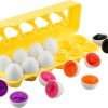 Baby & Toddler Dimple | Dimple Fun Egg Matching Toy (Total 12 Eggs) - Toddler Stem Easter Eggs Toys, Shape Recognition Egg Toys For Kids, Educational Color Sorting Toys, Play Egg Shapes Puzzle Set