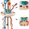 Baby & Toddler pamexin | Montessori Toys For 18M+, Food Grade Silicone Pull String Activity Toy, Sensory Toys For Toddlers, Travel Toys For Babies, Baby Toys Fine Motor Skills Toys Gift For 18M+