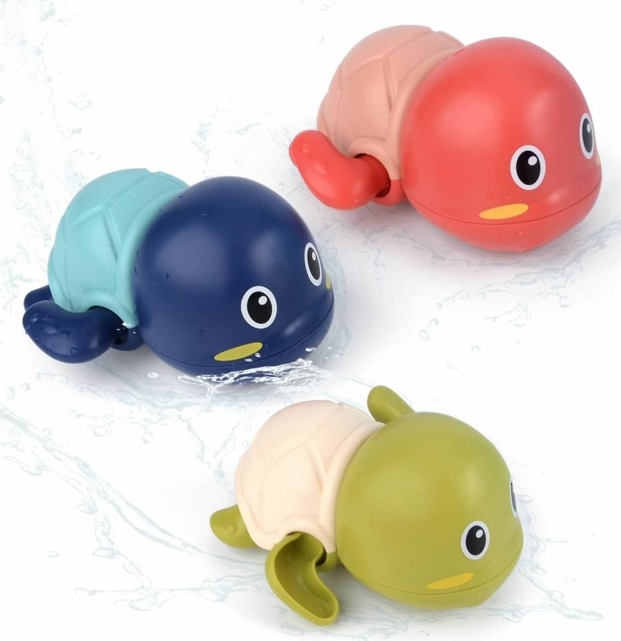 Baby & Toddler TOHIBEE | Bath Toys, 3 Pack Cute Swimming Turtle Bath Toys For Toddlers 1-3, Floating Wind Up Toys For 1 Year Old Boy Girl, New Born Baby Bathtub Water Toys, Preschool Toddler Pool Toys