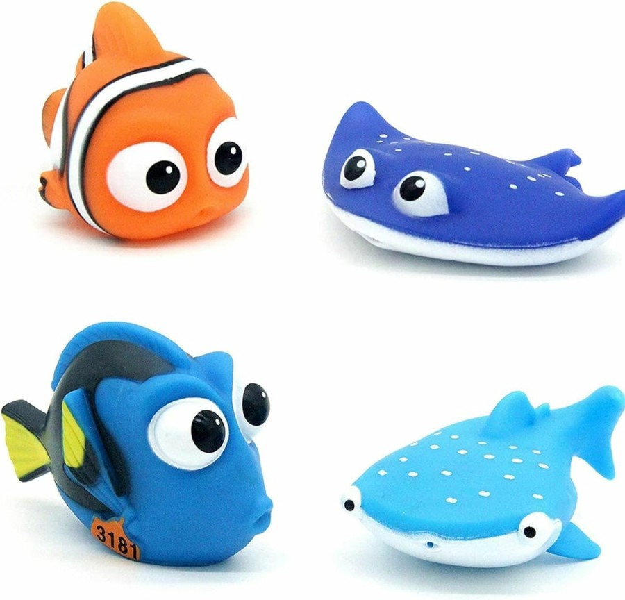 Baby & Toddler MIWEN | Kid Shower Toy Baby Bath Squirt Toys,Shark Bathtub Water Toys,4Pcs Toddlers Infant Swimming Pool Toys,For Birthday Gifts Summer Beach,Pool Activity