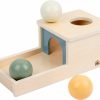 Baby & Toddler Adena Montessori | Adena Montessori Object Permanence Box With Tray Three Balls Montessori Toys For 6-12 Months Baby 1 Year Old Infant Toddler (Small Box - Typical)