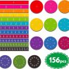 Baby & Toddler SpriteGru | 156 Pcs Magnetic Rainbow Fraction Tiles Circles