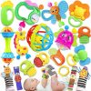 Baby & Toddler JKHEPL | Baby Rattles Toys For 0-6 Months - 18 Pcs Infant Toys 0-3 Month Old Baby Boy Girl Gifts Set With Teething And Wrist Socks Rattle Infant Newborn Sensory Toy