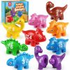 Baby & Toddler Coogam | Coogam Matching Letters Fine Motor Toy, 26 Pcs Double-Sided Abc Dinosaur Alphabet Match Game With Uppercase Lowercase, Preschool Educational Montessori Learning Toys For Toddlers