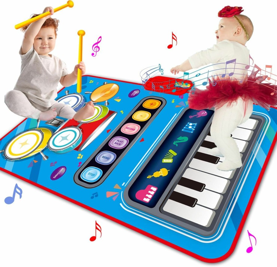 Baby & Toddler HONGID | Toys For 1 Year Old Girl Gifts,2 In 1 Piano Mat Montessori Toys For 1 2 Year Old Girl,Educational Musical Toy First Birthday Gifts For 1 2 3 Year Old Girls,Christmas Stocking Stuffers For Toddler Girl