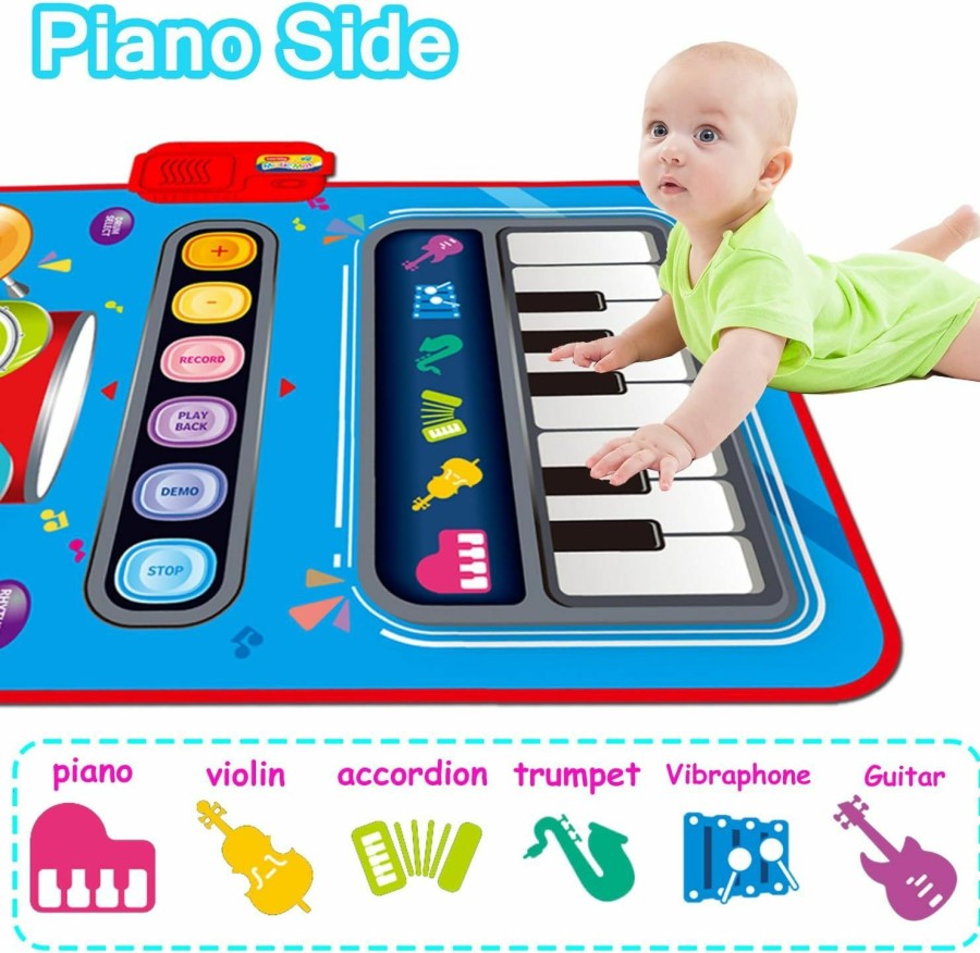 Baby & Toddler HONGID | Toys For 1 Year Old Girl Gifts,2 In 1 Piano Mat Montessori Toys For 1 2 Year Old Girl,Educational Musical Toy First Birthday Gifts For 1 2 3 Year Old Girls,Christmas Stocking Stuffers For Toddler Girl