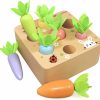 Baby & Toddler KMTJT | Kmtjt Montessori Toys For 1 2 3 Year Old Toddlers, Macron Carrot Harvest Game Wooden Toys For Baby Boys And Girls, Educational Learning Shape Sorting Matching Gifts For Babies 1-3