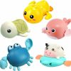 Baby & Toddler ZHFUYS | Bath Toy,Cute Animal Clockwork Bathtub Swimming Pool Toy,Baby Bath Toys For Toddlers 1-3, Boys & Girls Water Bath Toy Set,5 Pack